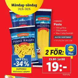 Lidl Pasta erbjuda
