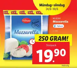 Lidl Mozzarella erbjuda