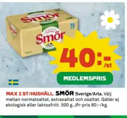 Coop Svenskt smör erbjuda