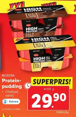 Lidl Protein- pudding erbjuda
