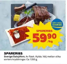 Coop Dalsjöfors spareribs erbjuda
