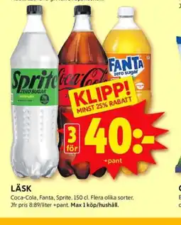 ICA Kvantum Coca cola zero läskedryck erbjuda