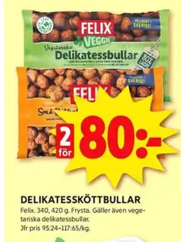 ICA Kvantum Felix köttbullar erbjuda
