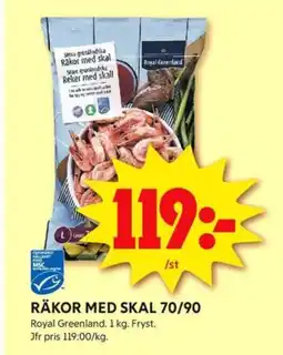ICA Kvantum Royal greenland räkor med skal erbjuda