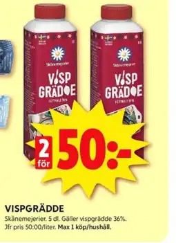 ICA Kvantum Skånemejerier vispgrädde erbjuda