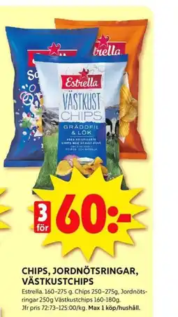 ICA Kvantum Västkustchips chips gräddfil & lök erbjuda