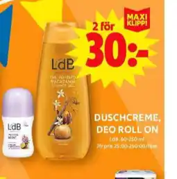ICA Maxi Ldb deodorant roll-on erbjuda