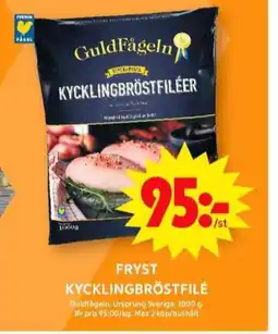 ICA Maxi Guldfågeln kycklingbröstfilé erbjuda