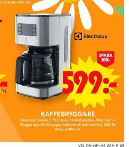 ICA Maxi Electrolux kaffebryggare erbjuda