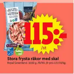 ICA Supermarket Royal greenland räkor med skal erbjuda