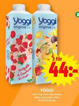 ICA Maxi Yoggi yoghurt erbjuda