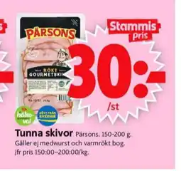 ICA Supermarket Pärsons skinka erbjuda