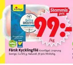 ICA Supermarket Kronfågel kycklingfilé erbjuda