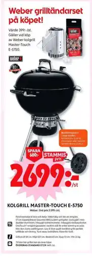 ICA Maxi Weber klotgrill erbjuda