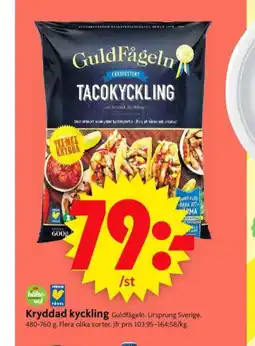 ICA Supermarket Guldfågeln tacokyckling erbjuda
