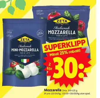 ICA Supermarket Zeta mozzarella erbjuda