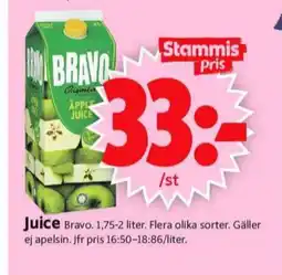 ICA Supermarket Bravo juice erbjuda