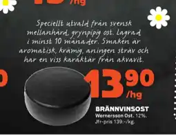 Stora Coop Wernerssons brännvinsost erbjuda