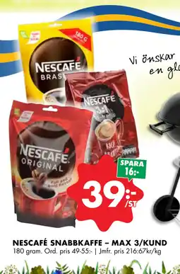 ÖoB NESCAFÉ SNABBKAFFE – MAX 3/KUND erbjuda