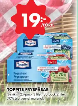 ÖoB TOPPITS FRYSPÅSAR erbjuda