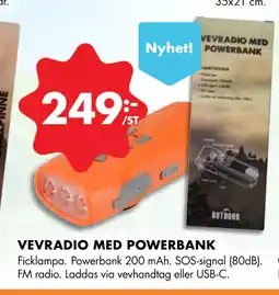 ÖoB VEVRADIO MED POWERBANK erbjuda