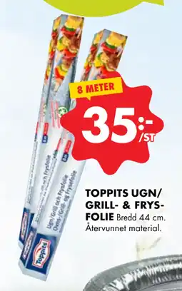 TOPPITS UGN/ GRILL- & FRYSFOLIE