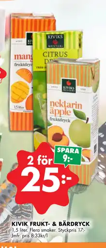 ÖoB KIVIK FRUKT- & BÄRDRYCK erbjuda