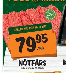 Bazaar Food market NÖTFÄRS erbjuda