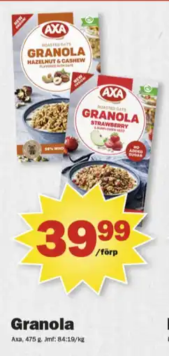 Pekås Axa granola erbjuda
