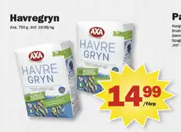 Pekås Axa havregryn erbjuda