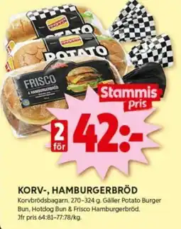 ICA Kvantum KORV-, HAMBURGERBRÖD erbjuda
