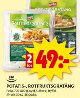 ICA Kvantum POTATIS-, ROTFRUKTSGRATÄNG erbjuda