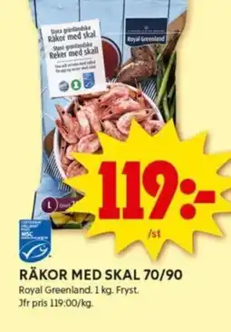 ICA Kvantum RÄKOR MED SKAL 70/90 erbjuda