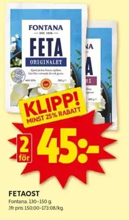 ICA Kvantum FETAOST erbjuda