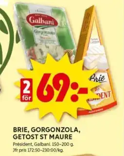 BRIE, GORGONZOLA, GETOST ST MAURE