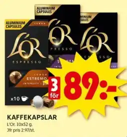 ICA Kvantum KAFFEKAPSLAR erbjuda