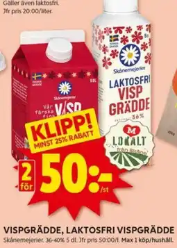 ICA Kvantum VISPGRÄDDE, LAKTOSFRI VISPGRÄDDE erbjuda