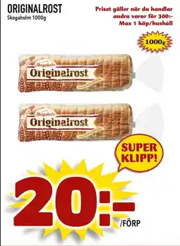 Nya Pulsen ORIGINALROST erbjuda