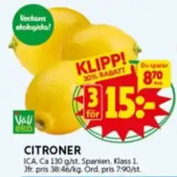 Ica Hajen Lagpris CITRONER erbjuda