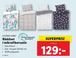 Lidl Bäddset i mikrofibersatin erbjuda