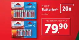 Lidl Batterier erbjuda