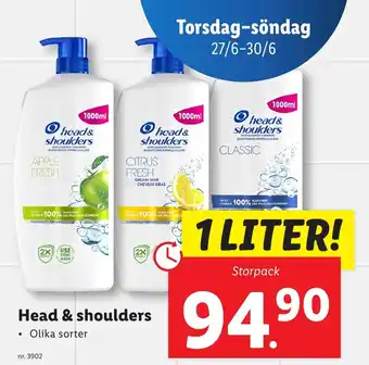 Lidl Head & shoulders erbjuda