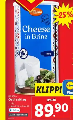 Lidl Ost i saltlag erbjuda