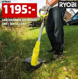 Bauhaus GRÄSTRIMMER RLT183120C ONE+ 18V 1X2.0AH erbjuda