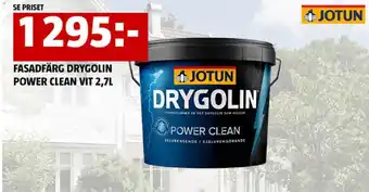 Bauhaus FASADFÄRG DRYGOLIN POWER CLEAN VIT 2,7L erbjuda