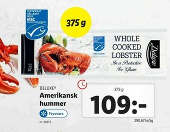 Lidl Amerikansk hummer erbjuda