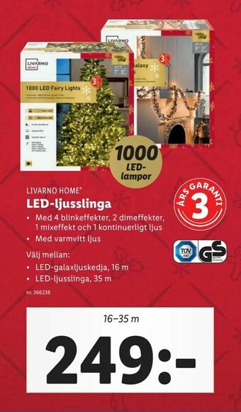 Lidl LED-ljusslinga erbjuda