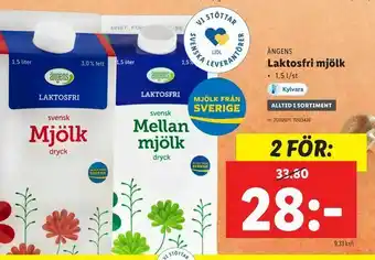Lidl Laktosfri mjölk erbjuda