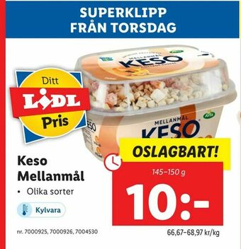 Lidl Keso Mellanmål erbjuda