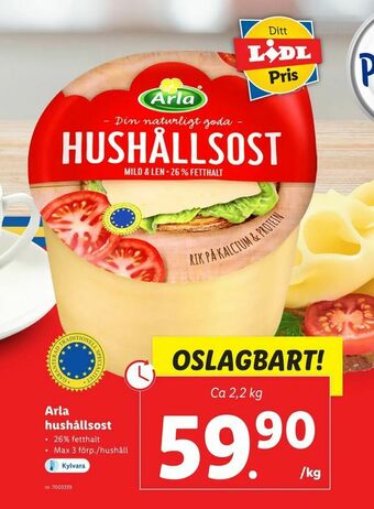 Lidl Arla hushållsost erbjuda